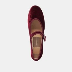 ROSLYN BALLET FLATS WINE VELVET(Roslyn Ballet Flats Wine Velvet) -Dolce Vita Shop DOLCEVITA FLATS ROSLYN WINE VELVET 06