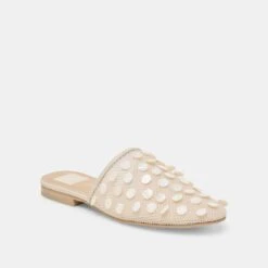 ROVA BEAD FLATS IVORY DISC MESH(Rova Bead Flats Ivory Disc Mesh) -Dolce Vita Shop DOLCEVITA FLATS ROVABEAD IVORYDISCMESH 01