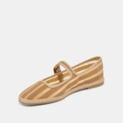 TAMEKA BALLET FLATS TAN STRIPE MESH(Tameka Ballet Flats Tan Stripe Mesh) -Dolce Vita Shop DOLCEVITA FLATS TAMEKA TANSTRIPEMESH 08