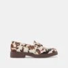 TIGGY LOAFERS COCOA TAURUS CALF HAIR(Tiggy Loafers Cocoa Taurus Calf Hair)