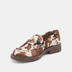 TIGGY LOAFERS COCOA TAURUS CALF HAIR(Tiggy Loafers Cocoa Taurus Calf Hair) -Dolce Vita Shop DOLCEVITA FLATS TIGGY COCOA TAURUS CALFHAIR 09