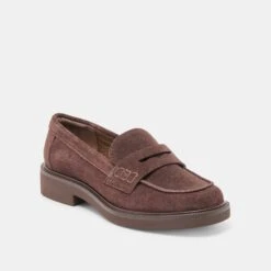 TIGGY LOAFERS MAHOGANY SUEDE(Tiggy Loafers Mahogany Suede) -Dolce Vita Shop DOLCEVITA FLATS TIGGY MAHOGANY SUEDE 01