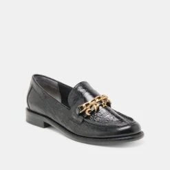 WAYLEN LOAFERS MIDNIGHT CRINKLE PATENT(Waylen Loafers Midnight Crinkle Patent) -Dolce Vita Shop DOLCEVITA FLATS WAYLEN MIDNIGHTCRINKLEPATENT 01