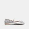 CARIN BALLET FLATS SILVER METALLIC LEATHER(Carin Ballet Flats Silver Metallic Leather)