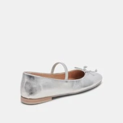 CARIN BALLET FLATS SILVER METALLIC LEATHER(Carin Ballet Flats Silver Metallic Leather) -Dolce Vita Shop DOLCEVITA FLAT CARIN SILVERMETALLICLEATHER 03