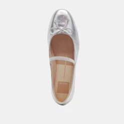 CARIN BALLET FLATS SILVER METALLIC LEATHER(Carin Ballet Flats Silver Metallic Leather) -Dolce Vita Shop DOLCEVITA FLAT CARIN SILVERMETALLICLEATHER 06