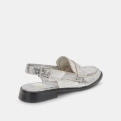 HARDI WIDE LOAFERS SILVER CRACKLED LEATHER - Re:vita(Hardi Wide Loafers Silver Crackled Leather Resale) -Dolce Vita Shop DOLCEVITA FLAT HARDI SILVERCRACKLEDLEATHER 03 fdfb4019 c3b9 4c07 ac2f e267373204e6