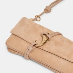 ALICE SHOULDER BAG BEIGE SUEDE(Alice Shoulder Bag Beige Suede) -Dolce Vita Shop DOLCEVITA HANDBAGS ALICE BEIGE 4
