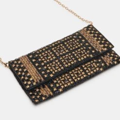 AMALFI CLUTCH BLACK GOLD BEADED(Amalfi Clutch Black Gold Beaded) -Dolce Vita Shop DOLCEVITA HANDBAGS AMALFI G BLACKGOLD 06