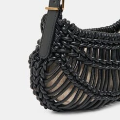 CANNES SHOULDER BAG BLACK STELLA(Cannes Shoulder Bag Black Stella) -Dolce Vita Shop DOLCEVITA HANDBAGS CANNES BLACK 2