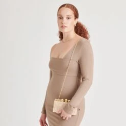 GERRY CLUTCH BEIGE PEARL ACRYLIC(Gerry Clutch Beige Pearl Acrylic) -Dolce Vita Shop DOLCEVITA HANDBAGS GERRY BEIGEMARBLE 01 1