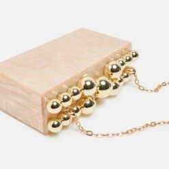 GERRY CLUTCH BEIGE PEARL ACRYLIC(Gerry Clutch Beige Pearl Acrylic) -Dolce Vita Shop DOLCEVITA HANDBAGS GERRY BEIGEMARBLE 04