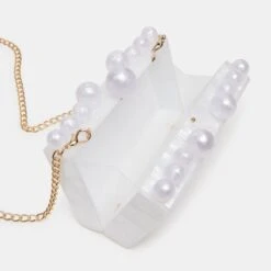 GERRY CLUTCH WHITE PEARL ACRYLIC(Gerry Clutch White Pearl Acrylic) -Dolce Vita Shop DOLCEVITA HANDBAGS GERRY PEARL 05
