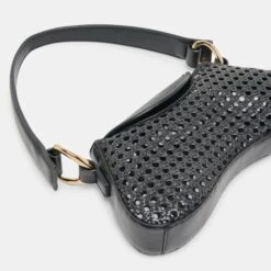 MOLENE SHOULDER BAG BLACK CANE(Molene Shoulder Bag Black Cane) -Dolce Vita Shop DOLCEVITA HANDBAGS MOLENE BLACK 3