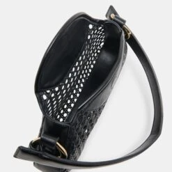 MOLENE SHOULDER BAG BLACK CANE(Molene Shoulder Bag Black Cane) -Dolce Vita Shop DOLCEVITA HANDBAGS MOLENE BLACK 5