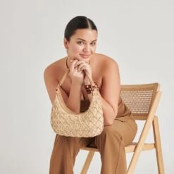 POSITANO SHOULDER BAG NATURAL RAFFIA(Positano Shoulder Bag Natural Raffia) -Dolce Vita Shop DOLCEVITA HANDBAGS POSITANO NATURAL 02 2