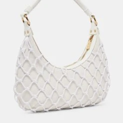 POSITANO SHOULDER BAG WHITE RAFFIA(Positano Shoulder Bag White Raffia) -Dolce Vita Shop DOLCEVITA HANDBAGS POSITANO WHITE 2