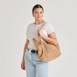 RAVELLO TOTE NATURAL RAFFIA(Ravello Tote Natural Raffia) -Dolce Vita Shop DOLCEVITA HANDBAGS RAVELLO NATURAL 01 1