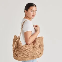 RAVELLO TOTE NATURAL RAFFIA(Ravello Tote Natural Raffia) -Dolce Vita Shop DOLCEVITA HANDBAGS RAVELLO NATURAL 02 1