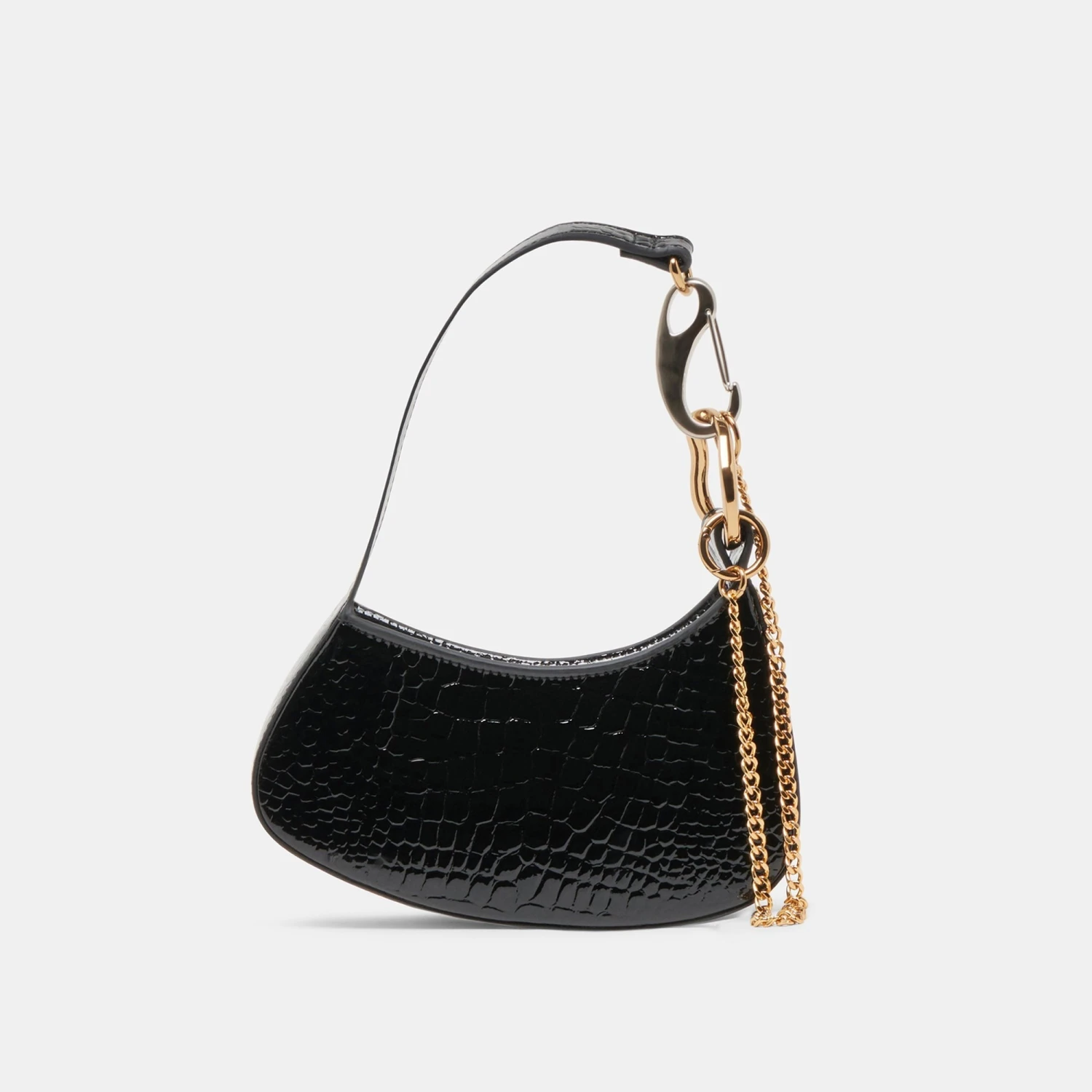 SILVIE SHOULDER BAG BLACK CROCO STELLA(Silvie Shoulder Bag Black Croco Stella) 1 SILVIE SHOULDER BAG BLACK CROCO STELLA(Silvie Shoulder Bag Black Croco Stella)