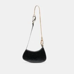 SILVIE SHOULDER BAG BLACK CROCO STELLA(Silvie Shoulder Bag Black Croco Stella) 11 SILVIE SHOULDER BAG BLACK CROCO STELLA(Silvie Shoulder Bag Black Croco Stella) -Dolce Vita Shop DOLCEVITA HANDBAGS SILVIE BLACKCROCO 2