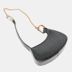 SILVIE SHOULDER BAG BLACK CROCO STELLA(Silvie Shoulder Bag Black Croco Stella) 14 SILVIE SHOULDER BAG BLACK CROCO STELLA(Silvie Shoulder Bag Black Croco Stella) -Dolce Vita Shop DOLCEVITA HANDBAGS SILVIE BLACKCROCO DETAILS 2