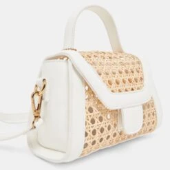 TROPEZ CROSSBODY WHITE NATURAL CANE(Tropez Crossbody White Natural Cane) -Dolce Vita Shop DOLCEVITA HANDBAGS TROPEZ WHITE 4