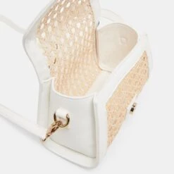 TROPEZ CROSSBODY WHITE NATURAL CANE(Tropez Crossbody White Natural Cane) -Dolce Vita Shop DOLCEVITA HANDBAGS TROPEZ WHITE 5