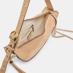 VERONA SHOULDER BAG BEIGE SUEDE(Verona Shoulder Bag Beige Suede) -Dolce Vita Shop DOLCEVITA HANDBAGS VERONA BEIGE 3