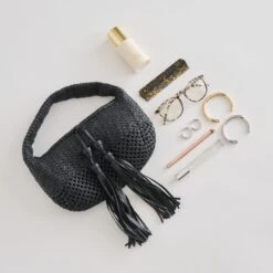 ZENIA HANDBAG BLACK LEATHER(Zenia Handbag Black Leather) 14 ZENIA HANDBAG BLACK LEATHER(Zenia Handbag Black Leather) -Dolce Vita Shop DOLCEVITA HANDBAGS ZENIA BLACK FLATLAY