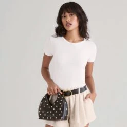 DAHLIA HANDBAG BLACK STELLA(Dahlia Handbag Black Stella) 10 DAHLIA HANDBAG BLACK STELLA(Dahlia Handbag Black Stella) -Dolce Vita Shop DOLCEVITA HANDBAG DAHLIA BLACKPU 01 a801fcf0 d9c7 491b 8ff8 da3f1f862c49