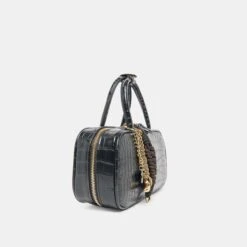 FLYN HANDBAG BLACK CROCO STELLA(Flyn Handbag Black Croco Stella) -Dolce Vita Shop DOLCEVITA HANDBAG FLYN BLACKCROCPU 3