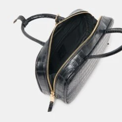 FLYN HANDBAG BLACK CROCO STELLA(Flyn Handbag Black Croco Stella) -Dolce Vita Shop DOLCEVITA HANDBAG FLYN BLACKCROCPU 5