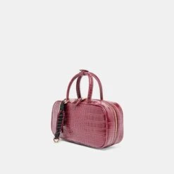 FLYN HANDBAG BURGUNDY CROCO STELLA(Flyn Handbag Burgundy Croco Stella) -Dolce Vita Shop DOLCEVITA HANDBAG FLYN BURGUNDYCROCPU 4