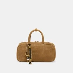 SANTINA HANDBAG TAUPE SUEDE(Santina Handbag Taupe Suede)