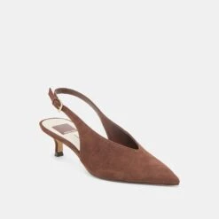 ALENNA HEELS DK BROWN SUEDE(Alenna Heels Dk Brown Suede) -Dolce Vita Shop DOLCEVITA HEELS ALENNA DKBROWNSUEDE 01