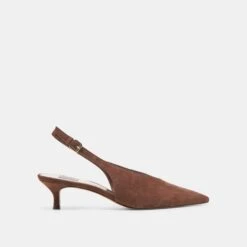 ALENNA HEELS DK BROWN SUEDE(Alenna Heels Dk Brown Suede)