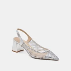 BLONDI HEELS SILVER MESH(Blondi Heels Silver Mesh) -Dolce Vita Shop DOLCEVITA HEELS BLONDI SILVERMESH 01