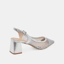 BLONDI HEELS SILVER MESH(Blondi Heels Silver Mesh) -Dolce Vita Shop DOLCEVITA HEELS BLONDI SILVERMESH 03