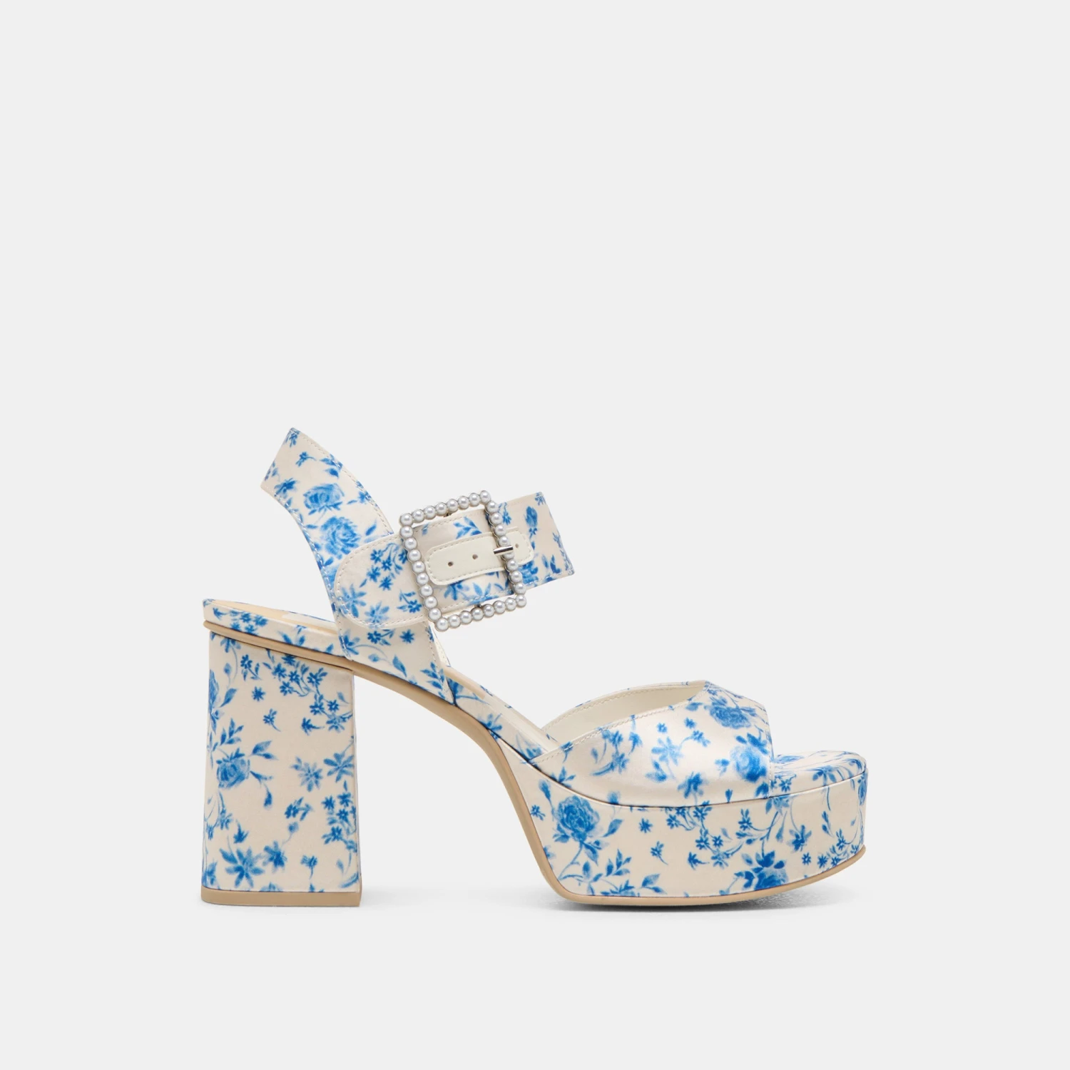 BOBBY PEARL HEELS BLUE FLORAL SATIN(Bobby Pearl Heels Blue Floral Satin) 1 BOBBY PEARL HEELS BLUE FLORAL SATIN(Bobby Pearl Heels Blue Floral Satin)