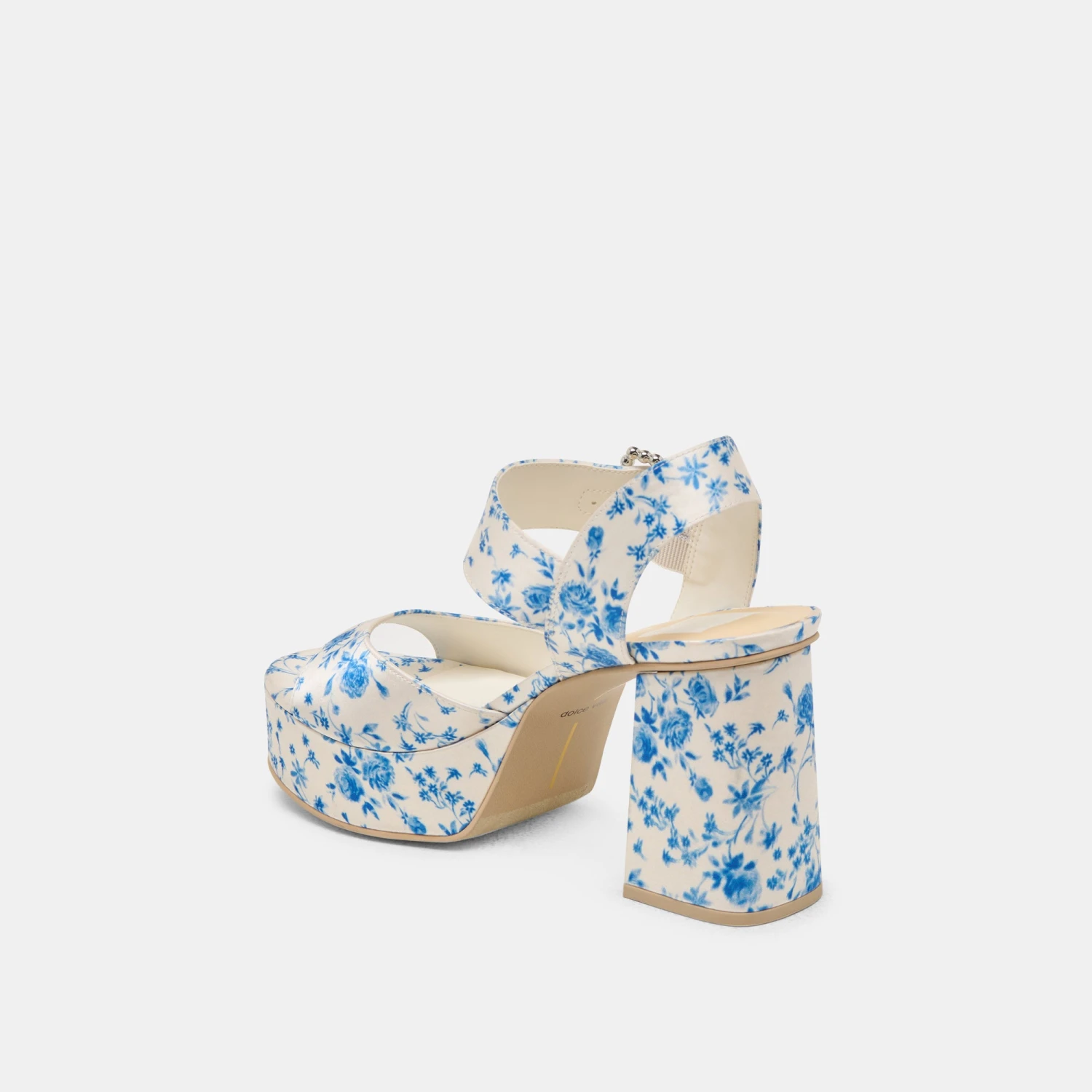 BOBBY PEARL HEELS BLUE FLORAL SATIN(Bobby Pearl Heels Blue Floral Satin) 5 BOBBY PEARL HEELS BLUE FLORAL SATIN(Bobby Pearl Heels Blue Floral Satin) - Image 5