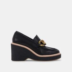 BRENAN WEDGES BLACK LEATHER - Re:vita(Brenan Wedges Black Leather Rxil3xcc1v Resale)
