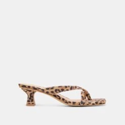 BREVEL HEELS DK LEOPARD PRINTED SUEDE(Brevel Heels Dk Leopard Printed Suede)