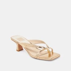 BREVEL HEELS GOLD DISTRESSED LEATHER(Brevel Heels Gold Distressed Leather) -Dolce Vita Shop DOLCEVITA HEELS BREVEL GOLDDISTRESSEDLEATHER 01