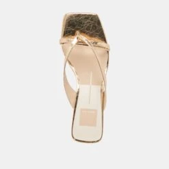 BREVEL HEELS GOLD DISTRESSED LEATHER(Brevel Heels Gold Distressed Leather) -Dolce Vita Shop DOLCEVITA HEELS BREVEL GOLDDISTRESSEDLEATHER 06