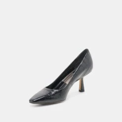 BRIONA HEELS NOIR CROCO EMBOSSED LEATHER(Briona Heels Noir Croco Embossed Leather) -Dolce Vita Shop DOLCEVITA HEELS BRIONA NOIR CROCOEMBOSSED LEATHER 09