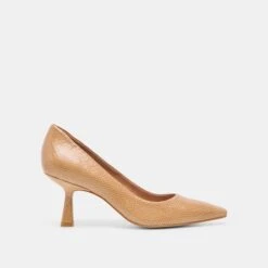 BRIONA HEELS WHISKEY EMBOSSED LEATHER(Briona Heels Whiskey Embossed Leather)