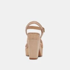 CALE HEELS LT NATURAL RAFFIA(Cale Heels Lt Natural Raffia) -Dolce Vita Shop DOLCEVITA HEELS CALE CITRUSMULTIRAFFIA 05