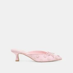 CAMILO X BYRDIE GOLF HEELS PINK RAFFIA(Camilo X Byrdie Golf Heels Pink Raffia)