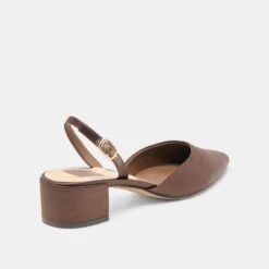 CAREL HEELS DK BROWN SATIN(Carel Heels Dk Brown Satin) -Dolce Vita Shop DOLCEVITA HEELS CAREL DKBROWN SATIN 03